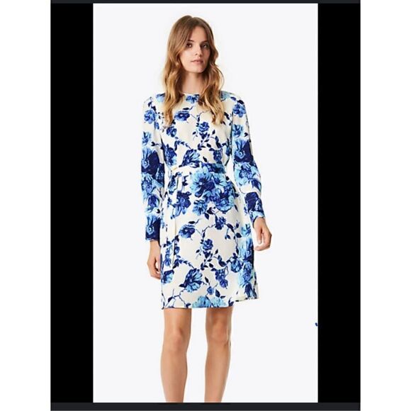 Tory Burch Giovanna Long sleeve Lilly floral 8 100% silk - Picture 16 of 16